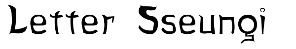 Letter Sseungi font preview
